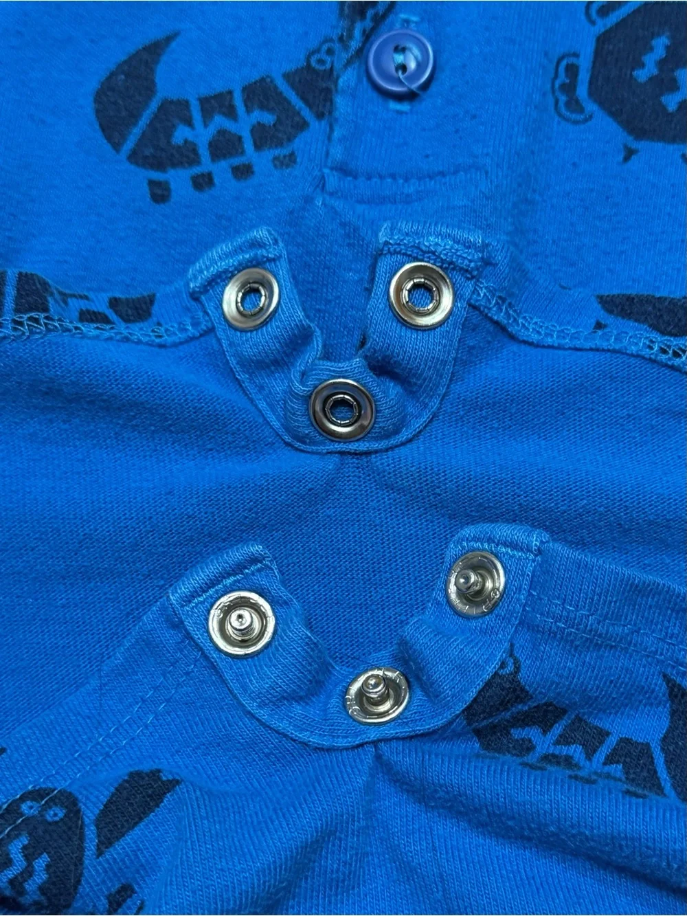 Vintage 90s Carter’s Baby Boy Shorty Romper Size 9-12 Months Blue Frog Turtle